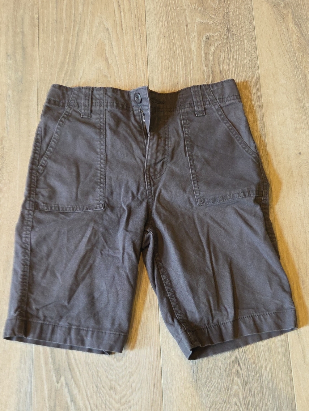 wonder nation Dark Brown Kids Flat-Front Shorts